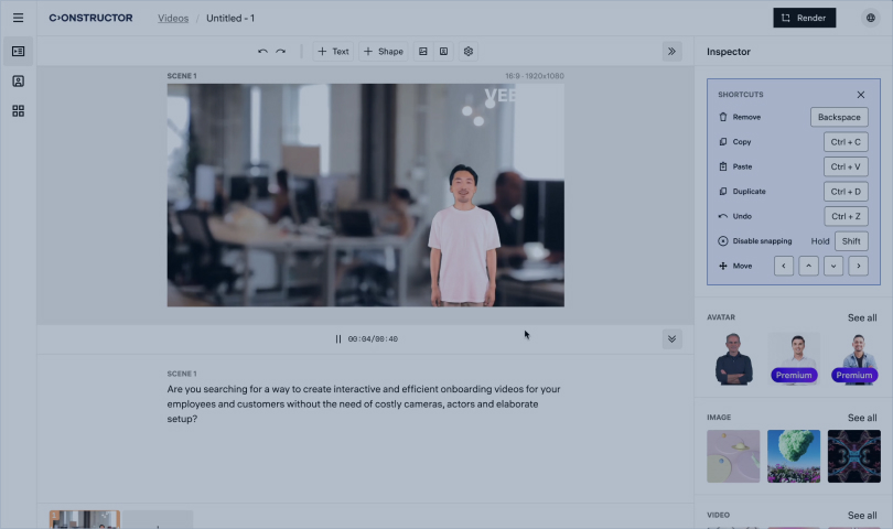 Preview and export