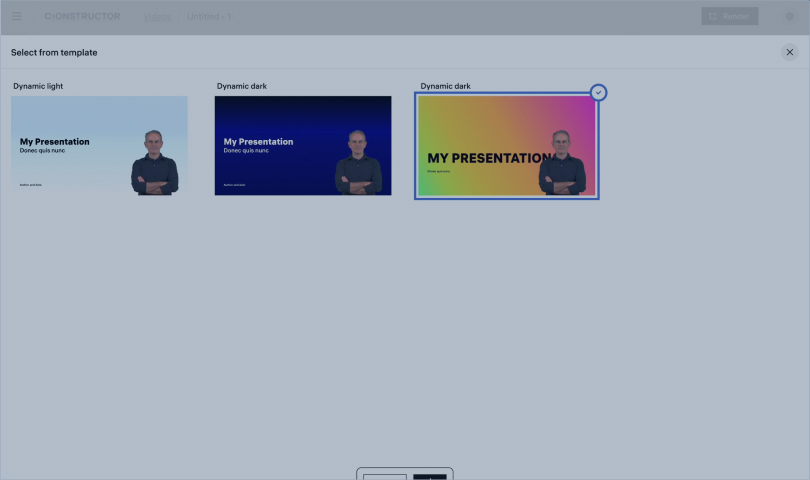 Scene templates & transitions