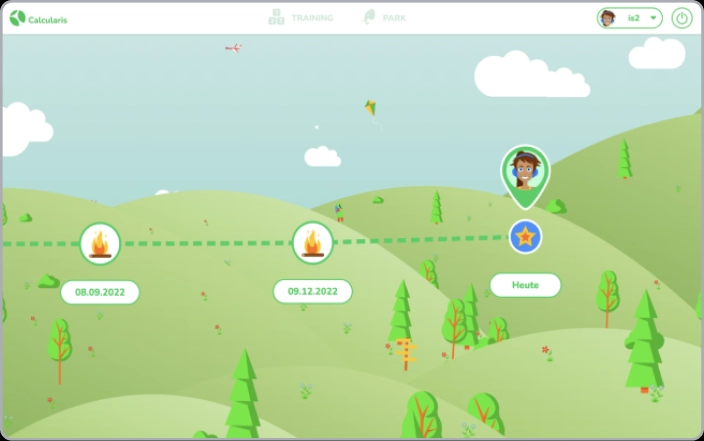 Calcularis - Progress view