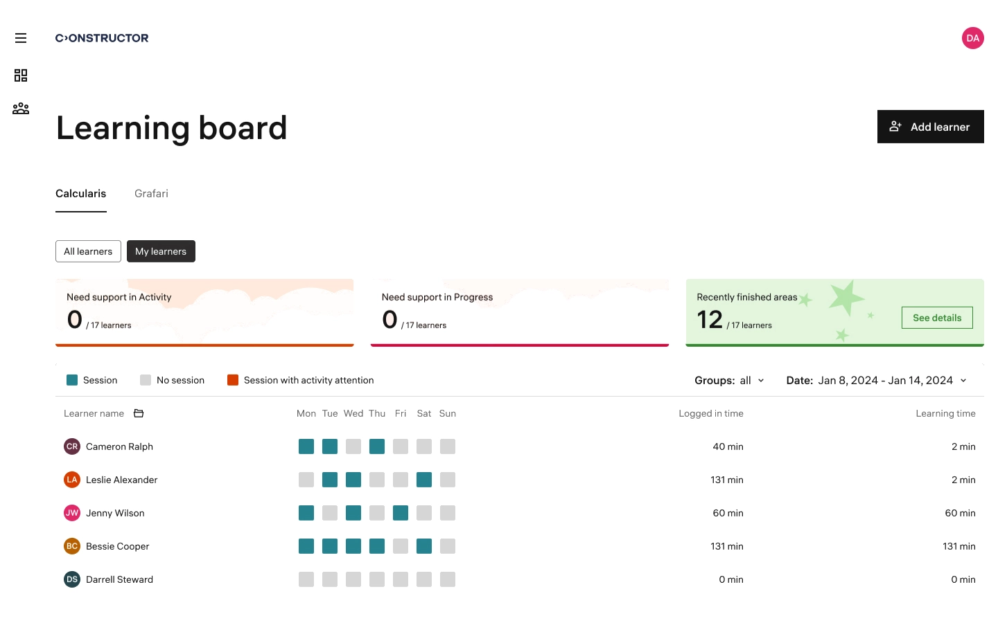 new coaches - learning board