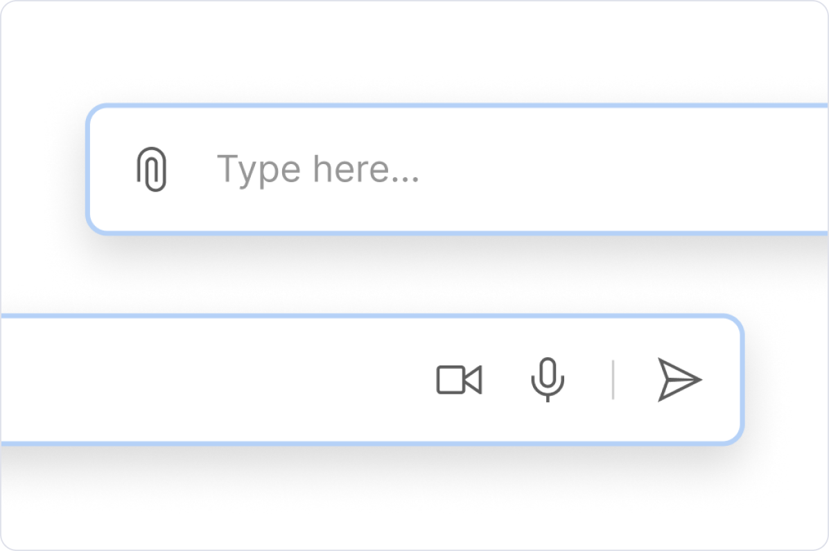 Text and audio inputs