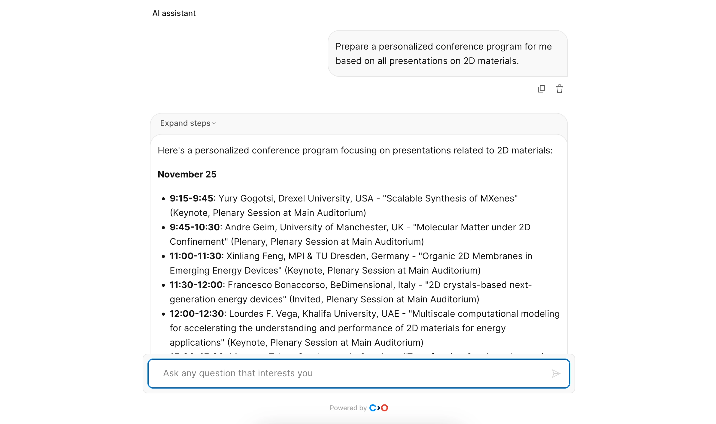 Conference knowledge graph for general overview