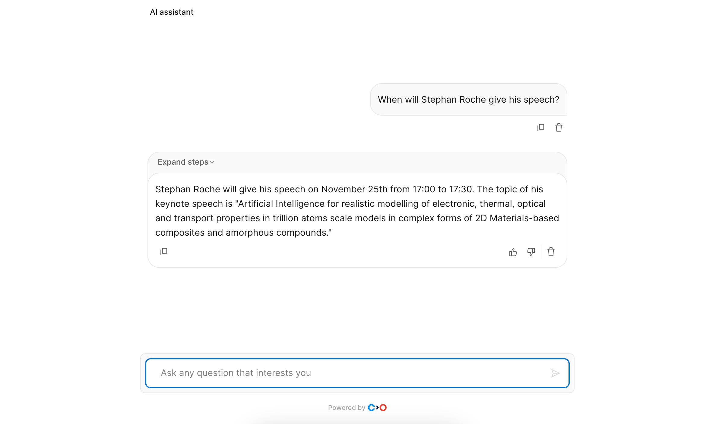 In-conference interaction