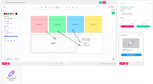 Fill a canvas, draw diagrams, or solve complex problems for collaborative problem-solving and creative brainstorming
