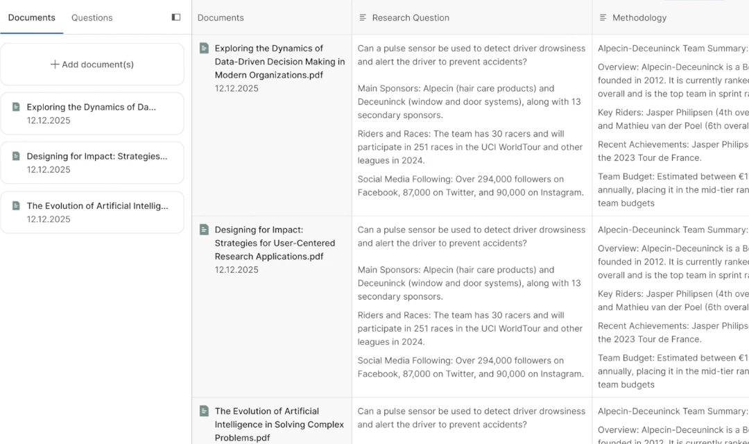 Scientific publishing: Automated literature reviews, peer-review support, and TeX-like syntax editing.