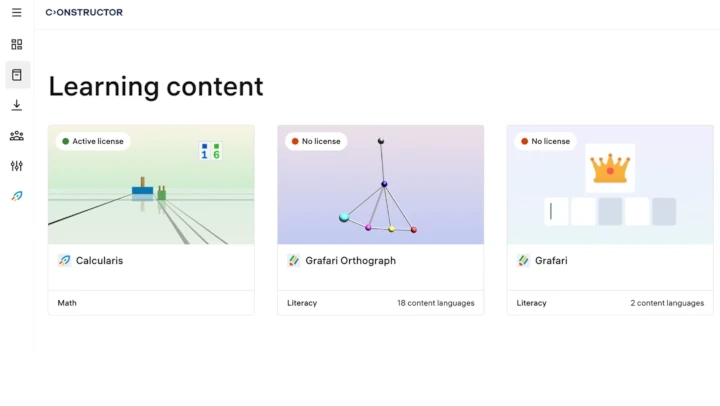 For schools -  Award-winning learning applications that help children  aged 6+ improve their skills in math, writing, and spelling