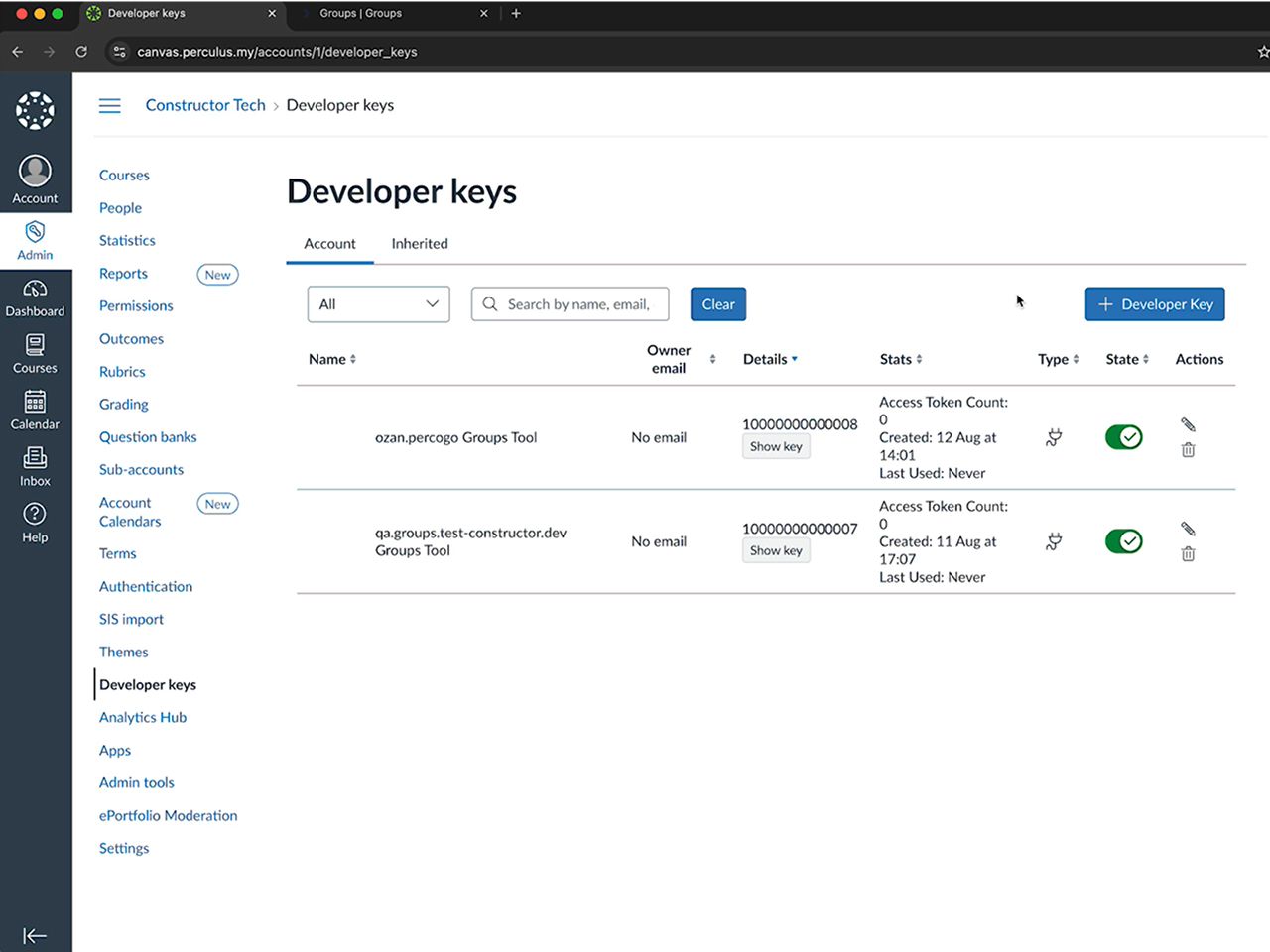 Constructor Groups integration with Canvas