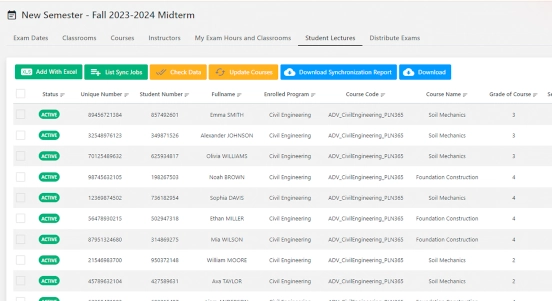 Constructor Schedule - real time monitoring