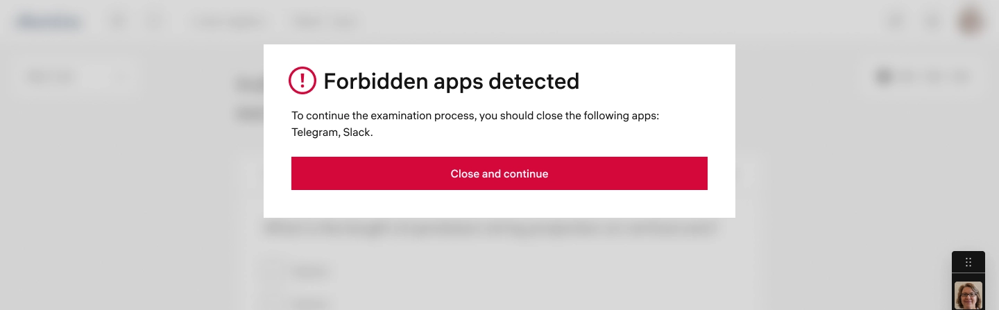 Proctor feature: Secure Browser