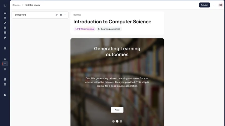 Constructor Assess generating quiz questions from uploaded course material