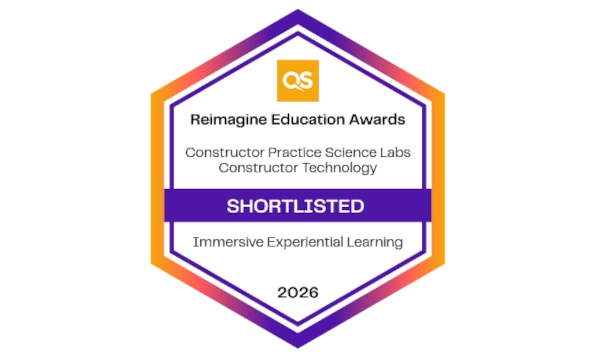 QS Reimagine Education Awards 2026 Shortlisted badge – Constructor Practice Science Labs, Immersive Experiential Learning
