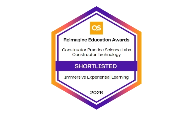 QS Reimagine Education Awards 2026 Shortlisted badge – Constructor Practice Science Labs, Immersive Experiential Learning