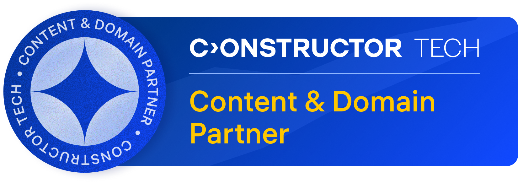 Constructor Tech Content & Domain partner badge