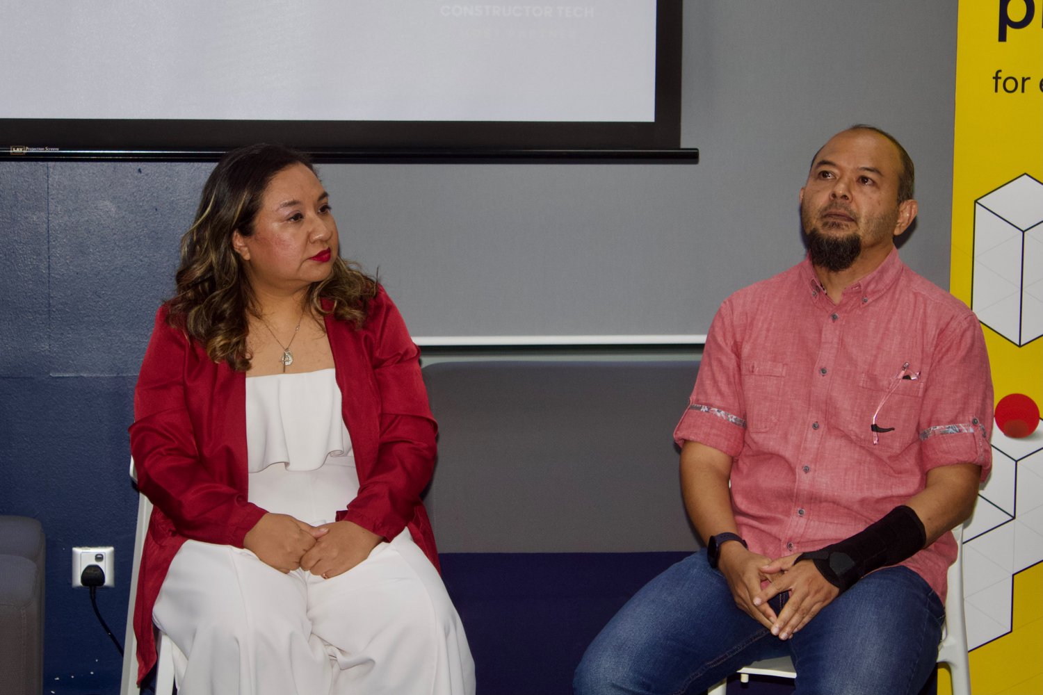 Claudine Fernandez and Wan Fareed during the panel discussion