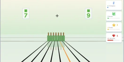 Calcularis exercise plus minus