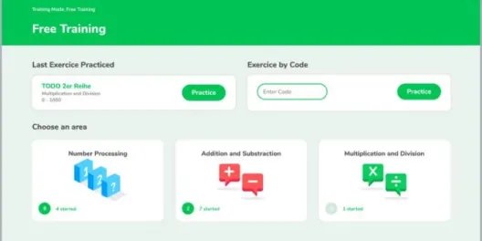 Calcularis - Number processing and arithmetic