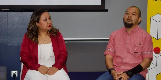 Claudine Fernandez and Wan Fareed during the panel discussion