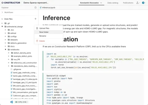 Uploading files in constructor research platform 