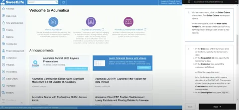 Virtual lab Acumatica