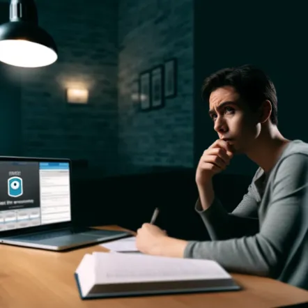 An image for a blog post titled 'Privacy concerns in digital proctoring_ Balancing security and student rights'