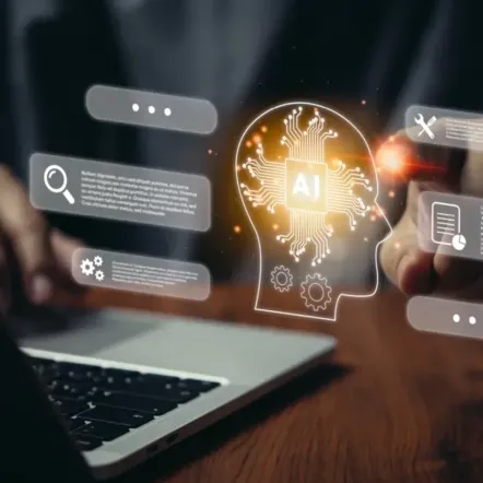 a person using AI technology