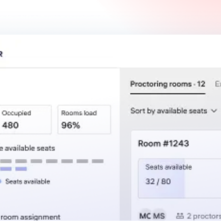 Proctoring rooms dispatching interface